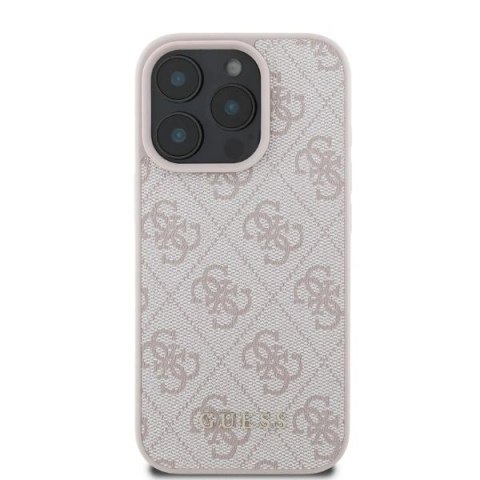 Etui na telefon iPhone 16 Pro Max Guess Hardcase 4G Classic różowy