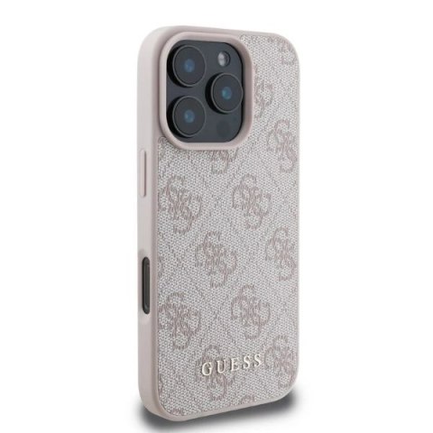 Etui na telefon iPhone 16 Pro Max Guess Hardcase 4G Classic różowy