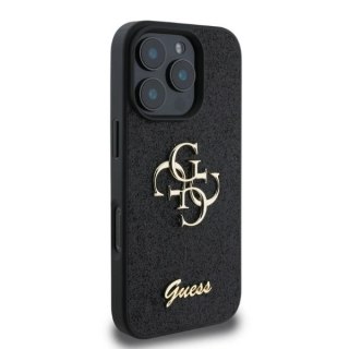 Etui na telefon iPhone 16 Pro Max Guess Hardcase Glitter 4G czarny