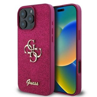 Etui na telefon iPhone 16 Pro Max Guess Hardcase Glitter Fioletowy