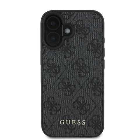 Etui na telefon iPhone 16 Plus Guess 4G Classic czarne - styl i ochrona