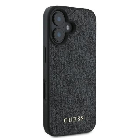 Etui na telefon iPhone 16 Plus Guess 4G Classic czarne - styl i ochrona