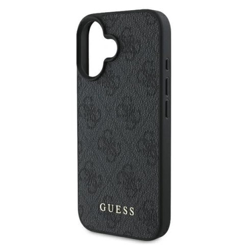 Etui na telefon iPhone 16 Plus Guess 4G Classic czarne - styl i ochrona