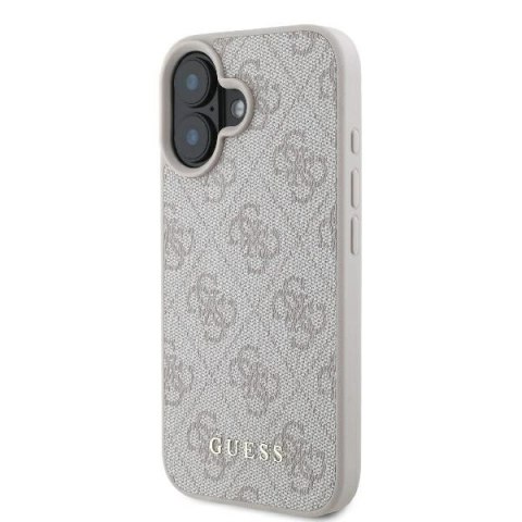 Etui na telefon iPhone 16 Plus Guess 4G Classic różowe eleganckie