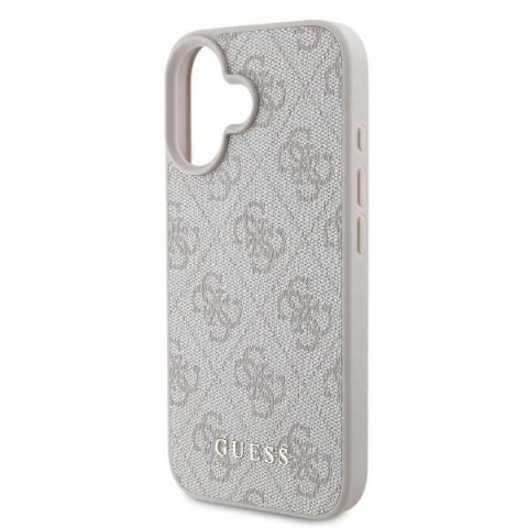 Etui na telefon iPhone 16 Plus Guess 4G Classic różowe eleganckie