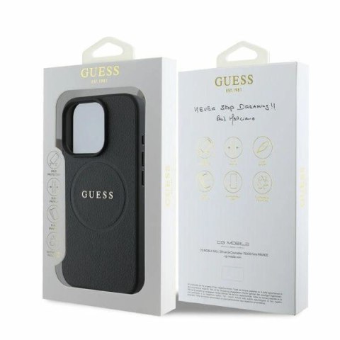 Etui na telefon iPhone 16 Pro Max Guess Hardcase MagSafe czarny