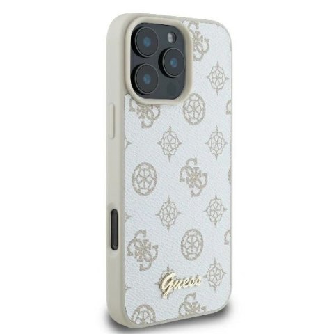 Etui Guess GUHMP16XPGPYSH Apple iPhone 16 Pro Max hardcase Peony Script Logo MagSafe biały