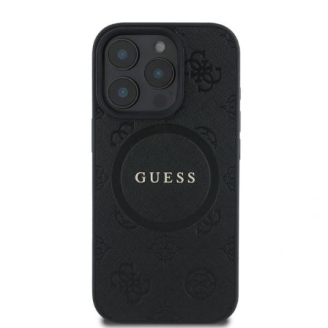 Etui na telefon iPhone 16 Pro Max Guess Saffiano MagSafe czarny