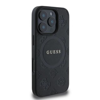 Etui na telefon iPhone 16 Pro Guess Saffiano MagSafe czarne