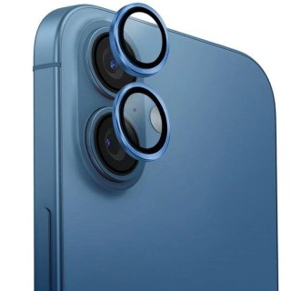 Szkło na obiektyw aparatu UNIQ Optix Aluminium Camera Lens Protector Apple iPhone 16 / 16 Plus pearl blue