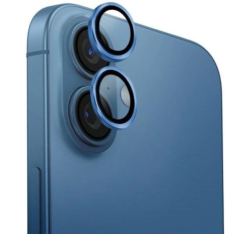 Szkło na obiektyw iPhone 16 / 16 Plus UNIQ Optix Aluminium pearl blue