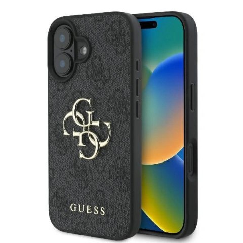 Etui na telefon iPhone 16 Pro Guess 4G Big Logo czarne - styl i ochrona