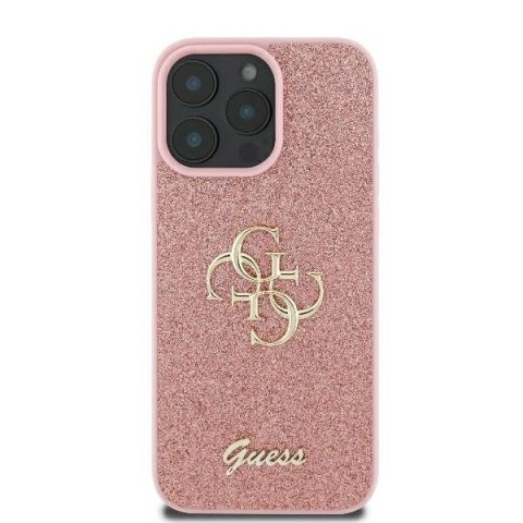 Etui Guess GUHCP16LHG4SGP Apple iPhone 16 Pro hardcase Fixed Glitter Big 4G różowy