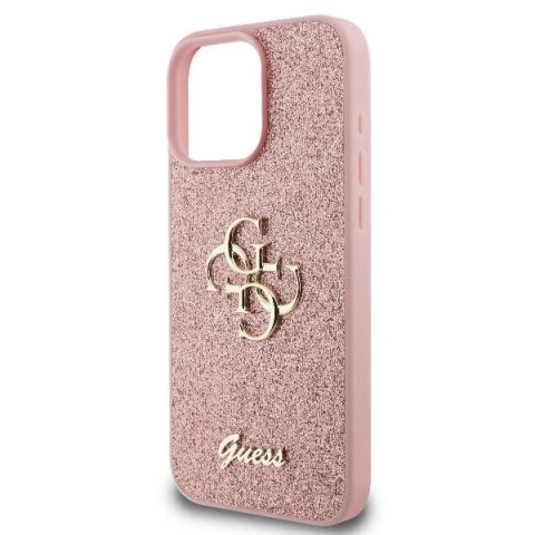 Etui Guess GUHCP16LHG4SGP Apple iPhone 16 Pro hardcase Fixed Glitter Big 4G różowy