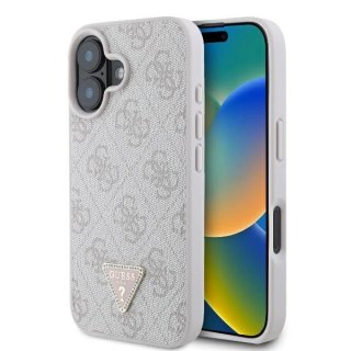 Etui Guess GUHCP16MP4TDPP Apple iPhone 16 Plus hardcase Leather 4G Triangle Strass MagSafe różowy