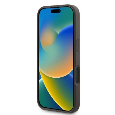 Etui na telefon iPhone 16 Guess 4G Big Logo brązowe - styl i ochrona