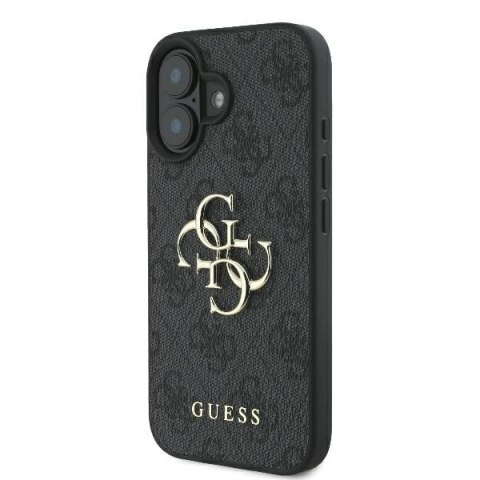 Etui na telefon iPhone 16 Guess 4G Big Logo czarne - styl i ochrona