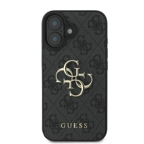 Etui na telefon iPhone 16 Guess 4G Big Logo czarne - styl i ochrona