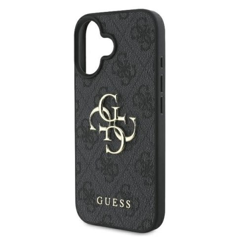 Etui na telefon iPhone 16 Guess 4G Big Logo czarne - styl i ochrona