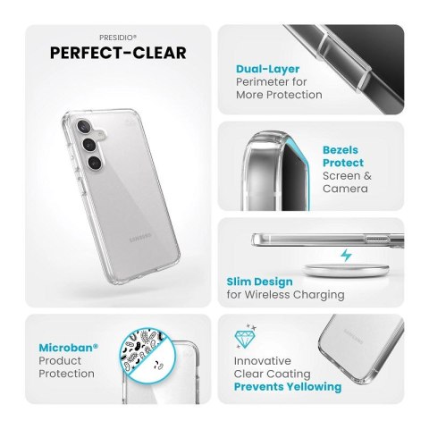 Etui na telefon Samsung Galaxy S24 Speck Presidio Perfect Przezroczyste