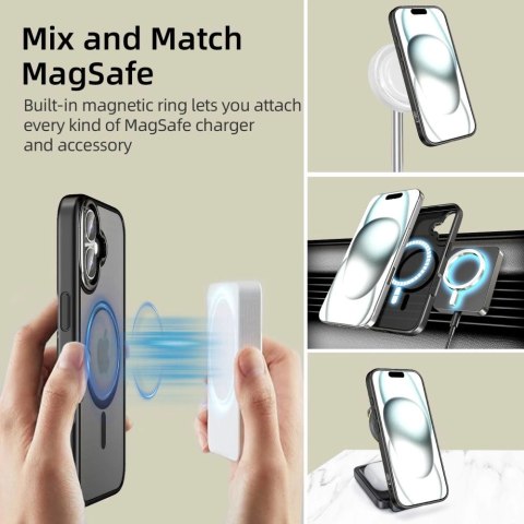 Etui na telefon iPhone 16 Tech-Protect MagEdge MagSafe czarne gunmetal