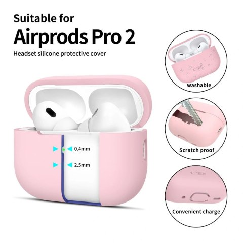 Etui Apple AirPods Pro 1/2 silikonowe Dusty Pink - ochrona i styl