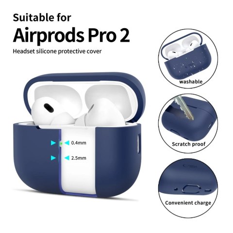 Etui na Apple AirPods Pro 1/2 Tech-Protect Silicone Navy Blue