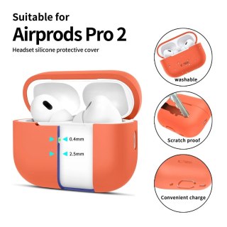 Etui na AirPods Pro 1/2 Tech-Protect Silicone Neon Orange - Ochrona i Styl