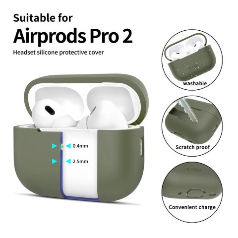 Etui Apple AirPods Pro 1/2 Silicone Olive Green - Ochrona i Styl