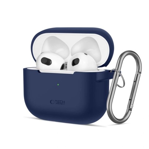 Etui na Apple AirPods 3 Tech-Protect Silicone Hook Navy Blue