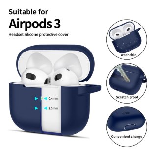 Etui Tech-Protect Silicone Hook Apple Airpods 3 Navy Blue