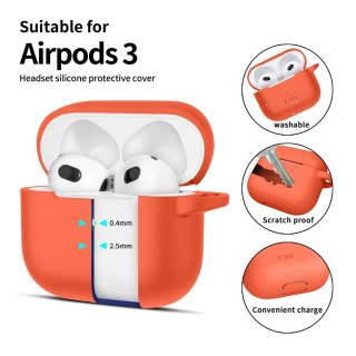 Etui Tech-Protect Silicone Hook Apple Airpods 3 Neon Orange