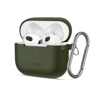 Etui Tech-Protect Silicone Hook Apple Airpods 3 Olive Green