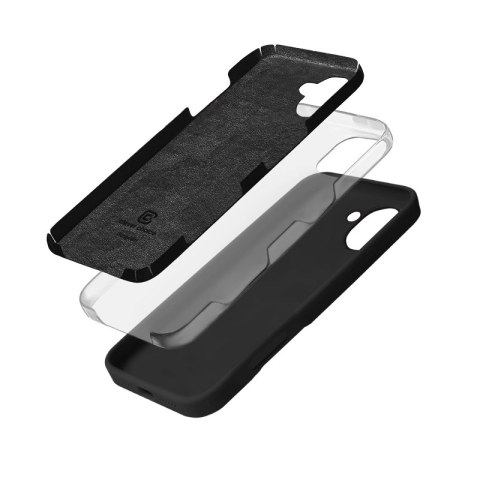 Etui na telefon iPhone 16 Crong czarny - elegancka ochrona telefonu