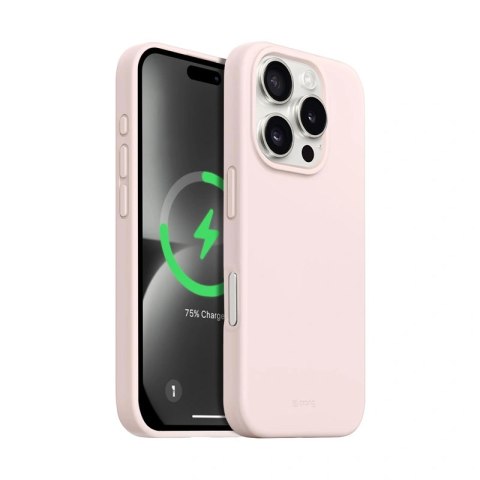 Etui na telefon iPhone 16 Pro Max Crong Color Cover MagSafe piaskowy róż