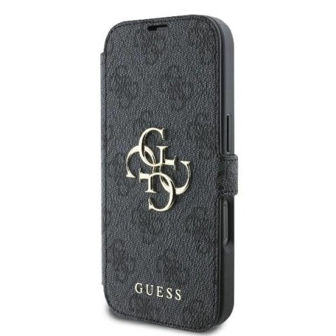 Etui na telefon iPhone 16 Pro Guess GUBKP16L4GMGGR czarny book 4G