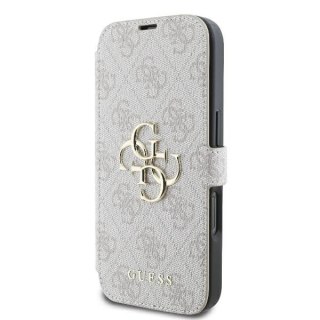 Etui Guess GUBKP16L4GMGPI Apple iPhone 16 Pro book 4G Metal Logo różowy