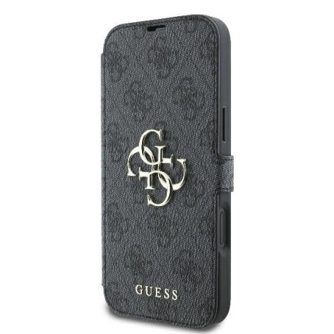 Etui na telefon iPhone 16 Plus Guess GUBKP16M4GMGGR czarny book 4G