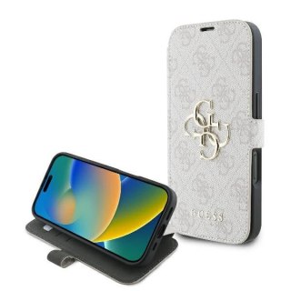 Etui Guess GUBKP16M4GMGPII Apple iPhone 16 Plus book 4G Metal Logo różowy