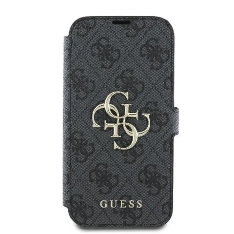 Etui na telefon iPhone 16 Guess GUBKP16S4GMGGR czarny book z logo