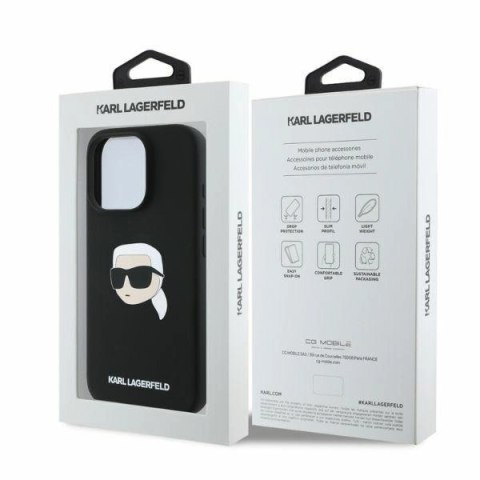 Etui na telefon iPhone 16 Pro Max Karl Lagerfeld Hardcase MagSafe czarny