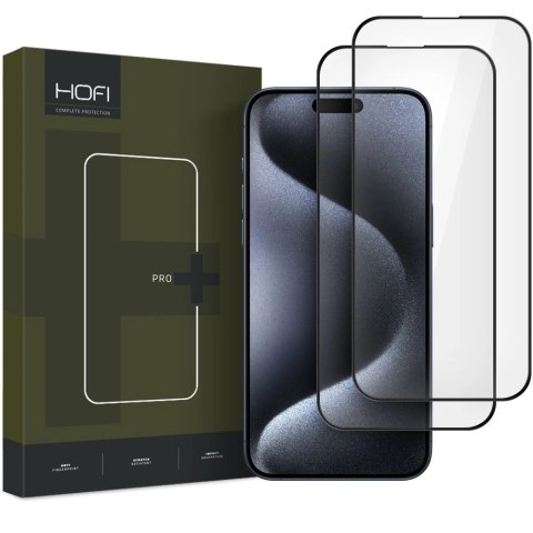 Szkło hartowane iPhone 16 Hofi Glass Pro+ Black 2 PACK - Ochrona ekranu