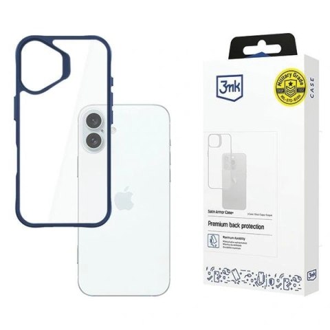 Etui na telefon iPhone 16 Plus 3MK SatinArmor+ Niebieskie Case