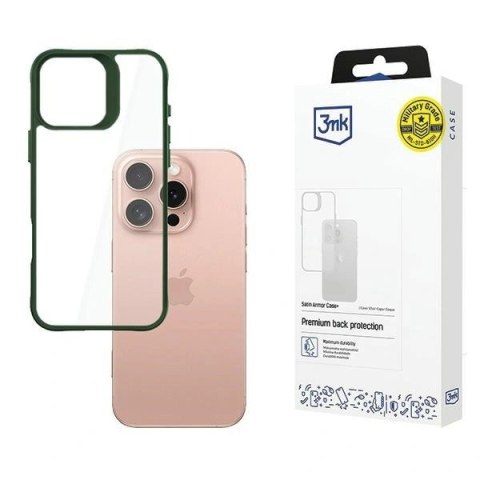 Etui na telefon iPhone 16 Pro 3MK SatinArmor+ Case zielony