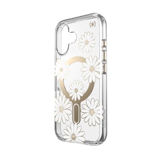 Etui iPhone 16 Speck Presidio Lux ClickLock & MagSafe Clear / Sunshine Daisies / złote