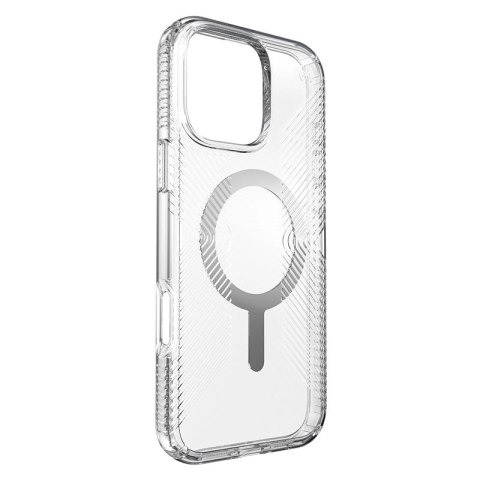 Etui Speck Presidio Perfect-Clear Grip MagSafe Apple iPhone 16 Pro Max (Clear / Chrome Finish / Serene Silver)