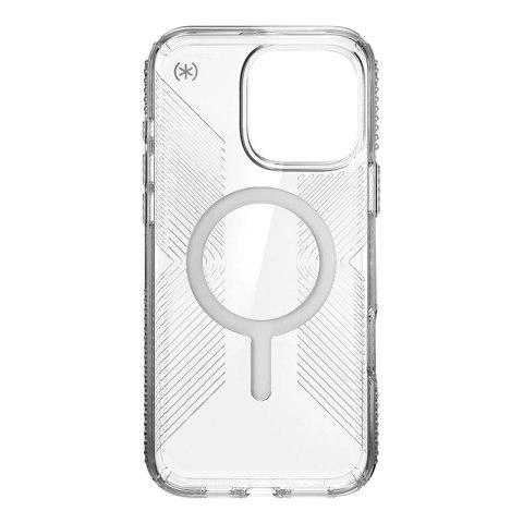 Etui Speck Presidio Perfect-Clear Grip MagSafe Apple iPhone 16 Pro Max (Clear / Chrome Finish / Serene Silver)