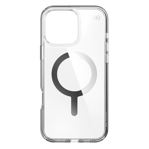 Etui iPhone 16 Pro Max Speck Presidio Perfect-Clear MagSafe przezroczyste / Chrome Finish / Serene Silver