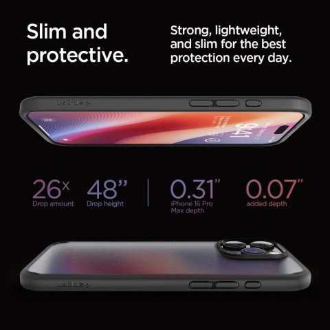 Etui na telefon iPhone 16 Pro Max Spigen Ultra Hybrid Frost Czarny