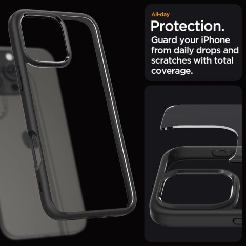 Etui na telefon iPhone 16 Pro Max Spigen Ultra Hybrid Matte Czarny